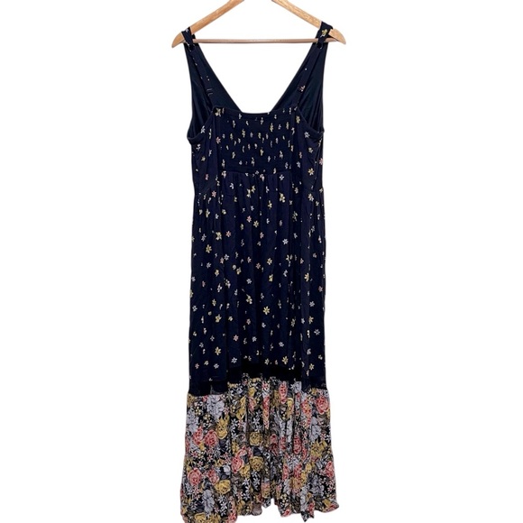 TORRID Challis Button Front Floral Navy Maxi Dress Size 1X - Picture 3 of 10